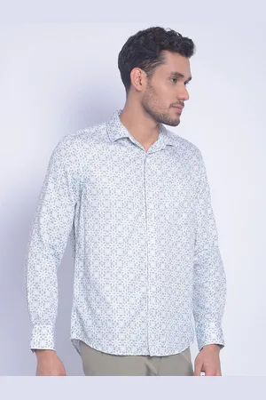 Crimsoune Club Smart Slim Fit Ethnic Motifs Printed Pure Cotton Casual Shirt