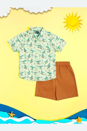 Nauti Nati Boys Printed Shirt with Shorts