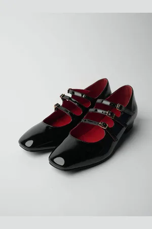 Theater Synthetic Patent Block Heeled Mary Janes