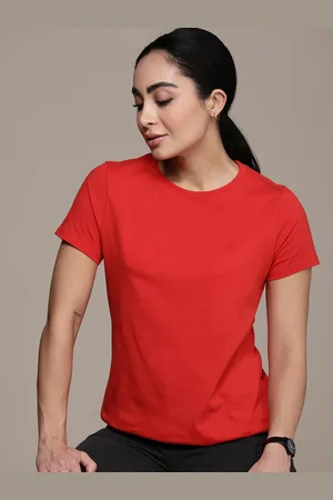 Nautica Women Red T-shirt