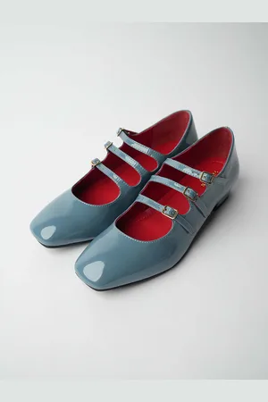 Theater Synthetic Patent Block Heeled Mary Janes