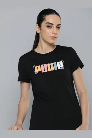 PUMA Women Brand Logo Printed Pure Cotton T-shirt