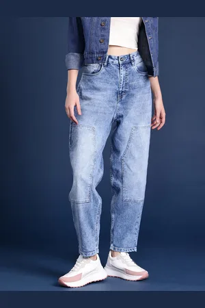 Mast & Harbour Women High-Rise Light Fade Baggy Fit Jeans