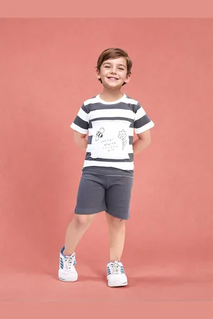 Toonyport Boys Graphic Printed Pure Cotton T-shirt with Shorts