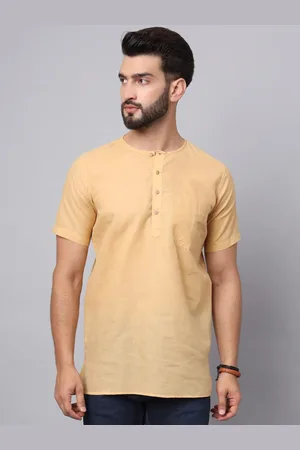Latest Chikan Garments Band Collar Short Kurta
