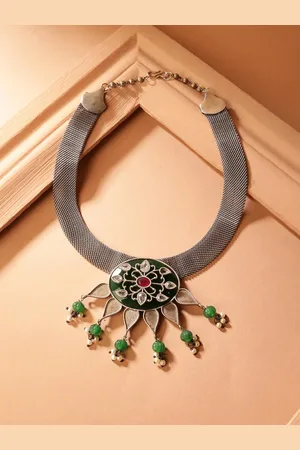Fabindia Stone Studed & Beaded Necklace