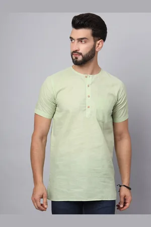 Latest Chikan Garments Band Collar Short Kurta