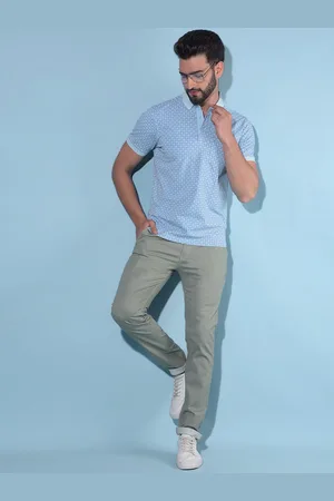 Crimsoune Club Printed Polo Collar Short Sleeves Slim Fit T-shirt