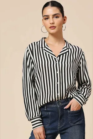 Chemistry Striped Lapel Collar Regular Sleeves Opaque Casual Shirt