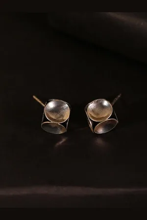 Fabindia Silver Contemporary Studs