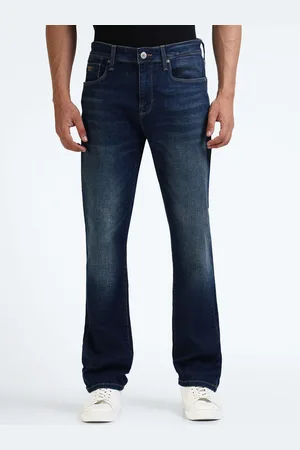Flying Machine Men Straight Fit Heavy Fade Stretchable Jeans