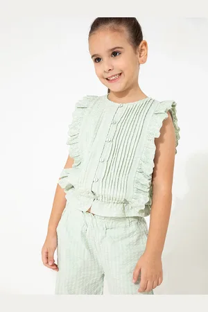 Cherry Crumble Girls Green Top with Trousers