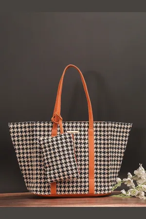 Bagsy Malone Geometric Printed Shopper Tote Bag
