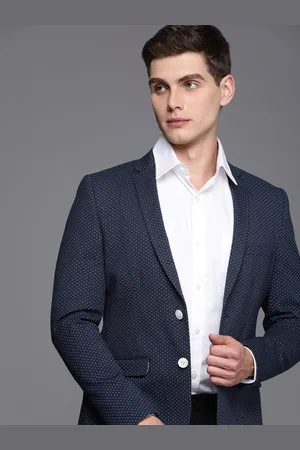 Louis Philippe Men Pure Cotton Super Slim Fit Blazer