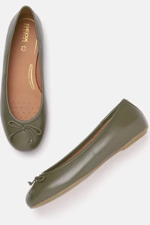 Geox Women Leather Ballerinas with Bows Flats