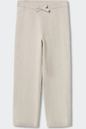 MANGO Girls Mid-Rise Knitted RegularCropped Culottes