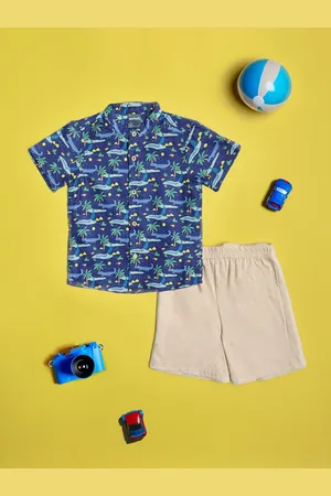 Nauti Nati Boys Printed Shirt with Shorts