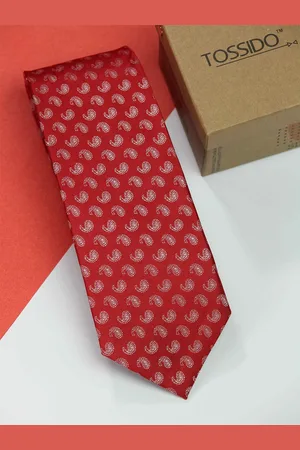 Tossido Men Woven Design Silk Broad Tie