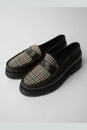 Theater Slip-On PU Printed Penny Loafers