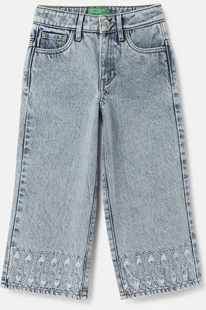 Benetton Girls Light Fade Pure Cotton Jeans