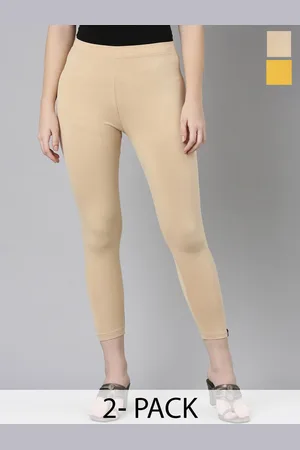 Twin Birds Pack Of 2 Women Solid Skinny Fit High Ankle Cropped Leggings