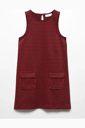 MANGO Checked Sheath Mini Dress