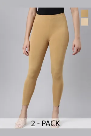Twin Birds Pack Of 2 Women Solid Skinny Fit High Ankle Cropped Leggings