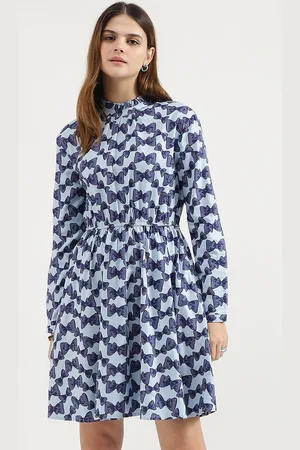 Benetton Floral Printed Fit & Flare Dress