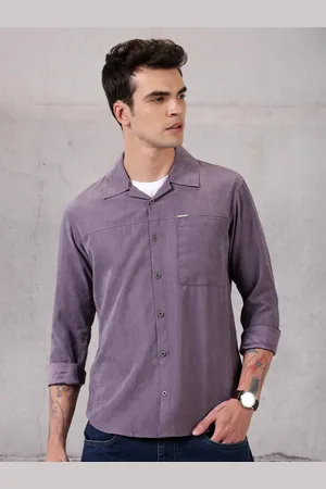 Beyoung Cuban Collar Long Sleeves Regular Fit Casual Shirt