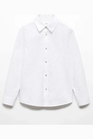 MANGO Boys Ditsy Geometric Print 100% Cotton Casual Shirt