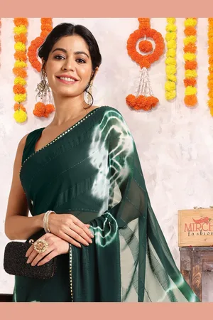 Mirchi Fashion Tie and Dye Gotta Patti Designer Saree