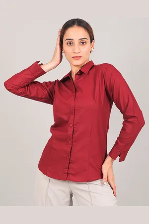 Blue Bird Classic Spread Collar Long Sleeves Opaque Casual Shirt