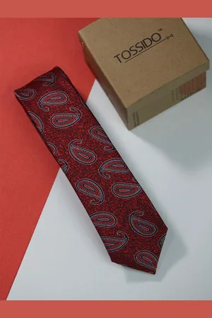 Tossido Men Woven Design Skinny Tie