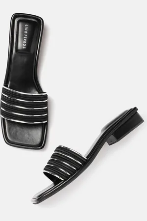 Lino Perros Women Striped Open Toe Flats
