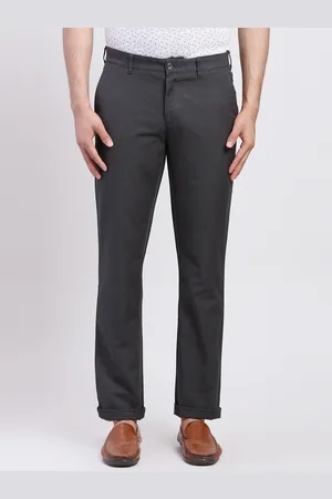 ColorPlus Men Checked Slim Fit Cotton Chinos Trousers