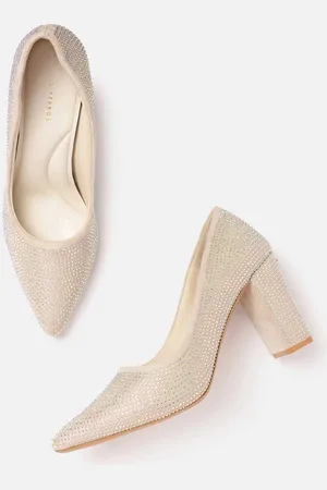 Lino Perros Embellished Party Block Heel Pumps