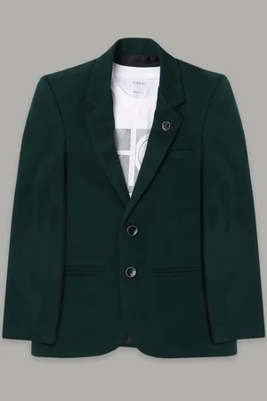 CAVIO Boys Notched Lapel Collar Pure Cotton Single-Breasted Blazer With T-Shirt