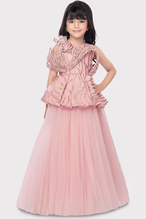 Betty Girls Round Neck Sleeveless Net Maxi Dress