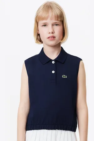 Lacoste Girls Polo Collar Sleeveless T-shirt