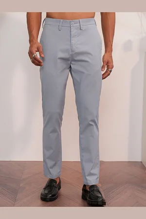 LocoMotive Premium Men Mid Rise Slim Fit Ankle Length Trousers