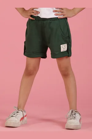 TALES & STORIES Girls Solid Mid-Rise Shorts