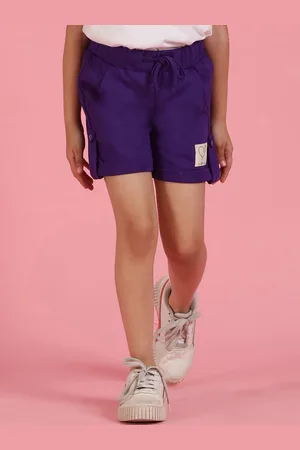 TALES & STORIES Girls Solid Mid-Rise Shorts