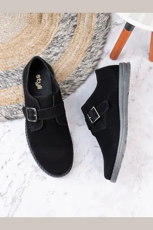 Styli Men Belt Buckle Detail Monk Shoe
