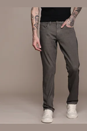 WROGN Men Mid Rise Straight Fit Stretchable Jeans