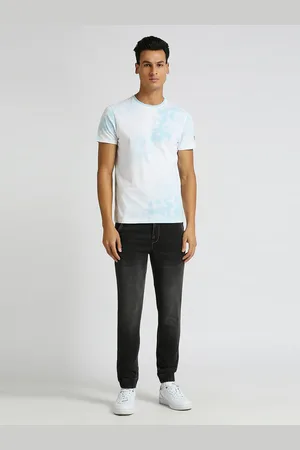 Pepe Jeans Tie and Dye Printed Slim Fit Pure Cotton Casual T-shirt