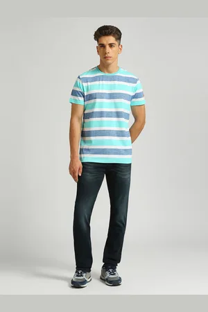 Pepe Jeans Men Striped Pure Cotton Pockets Slim Fit T-shirt