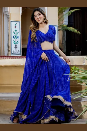 HOUSE OF JAMOTI Printed Ready to Wear Lehenga & Blouse With Dupatta