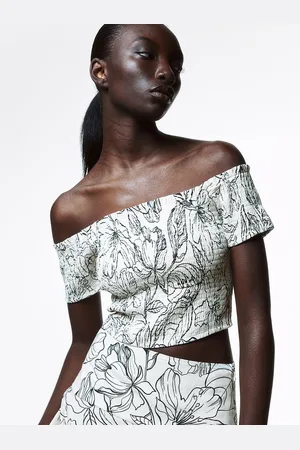 H&M Linen-Blend Smocked Top