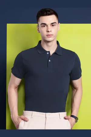 HANCOCK Men Polo Collar Pure Cotton T-shirt