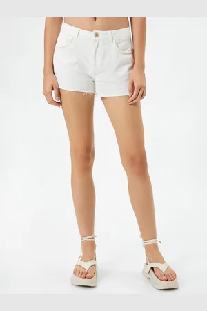 Koton Women Pure Cotton Denim Shorts